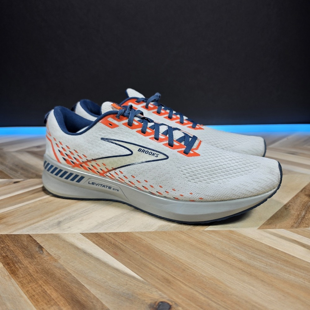 Brooks Levitate GTS 5 Mens Size 14 D Shoes White Running Sneakers 1103711D130